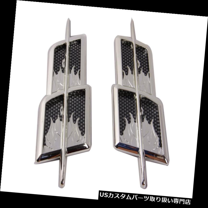 ボンネットフードベントスクープカバー 2×ユニバーサルカーボンネットフェンダーエアフローベントインテークスクープカバーステッカーDIYフード 2x Universal Car Bonnet Fender Air Flow Vent Intake Scoop Cover Sticker DIY Hood 【並行輸入品】