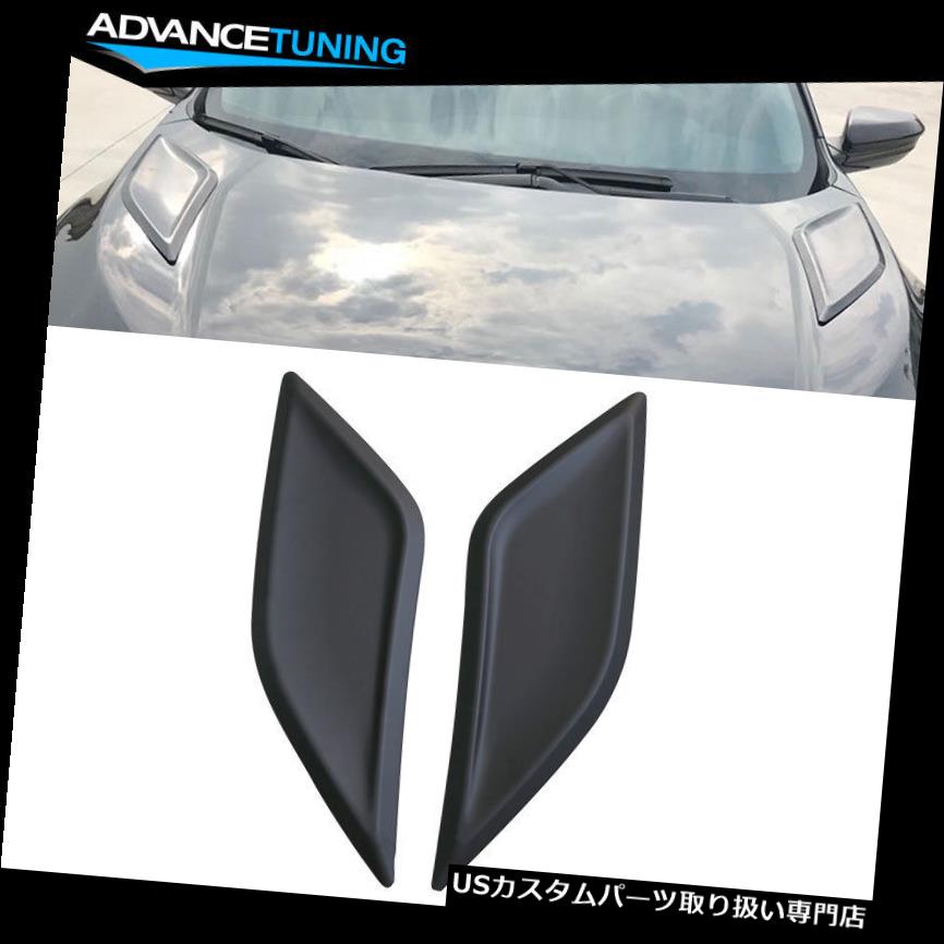 ボンネットフードベントスクープカバー 16-18 Honda Civic 10th Gen V1スタイルフードベント2個入りブラックABS Fits 16-18 Honda Civic 10th Gen V1 Style Hood Vents 2 Pieces Black ABS 【並行輸入品】