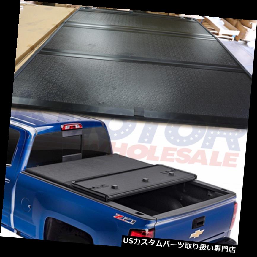 トノーカバー トノカバー GMCシエラシボレーシルバラード1500 14-18 5.8 FT用の新しいハード折りたたみトノカバー New Hard Folding Tonneau Cover For GMC Sierra Chevy Silverado 1500 14-18 5.8 FT 【並行輸入品】