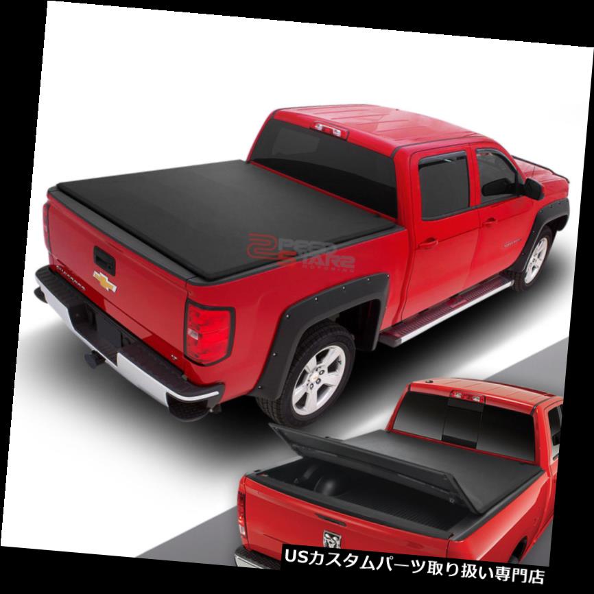 トノーカバー トノカバー 99-16フォードスーパーデューティーピックアップトラックトランクベッド6.5 '三つ折りソフトトンネカバー FOR 99-16 FORD SUPER DUTY PICKUP TRUCK TRUNK BED 6.5'TRI-FOLD SOFT TONNEAU COVER 【並行輸入品】