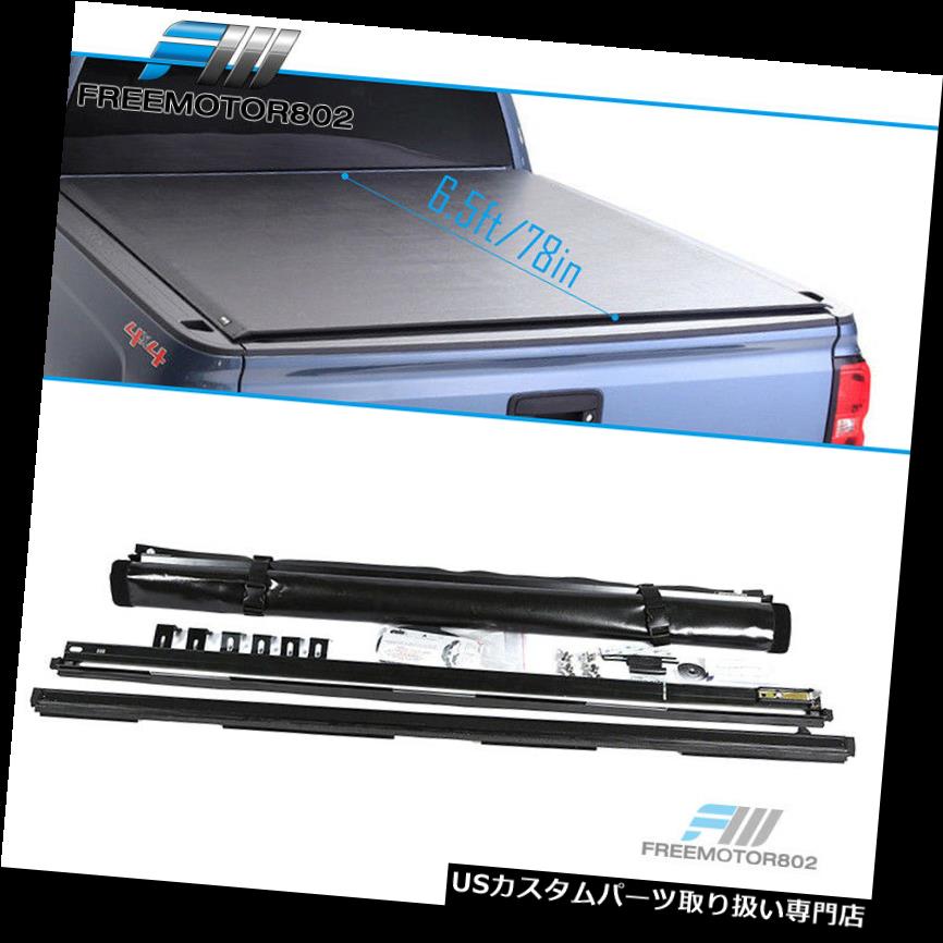 トノーカバー トノカバー 15-19フォードF-150 6.5フィートベッドブラックビニールロールアップトノーカーゴカバー Fits 15-19 Ford F-150 6.5ft Bed Black Vinyl Roll Up Tonneau Cargo Cover 【並行輸入品】