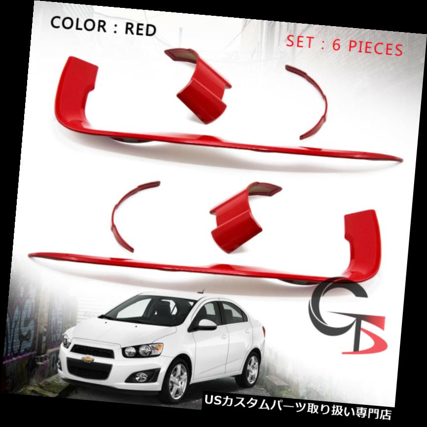 ヘッドライトカバー ヘッドランプライトカバーレッドトリムフィットシボレーソニックホールデンバリナ2012 - 2017 Head Lamp Light Cover Red Trim Fits Chevrolet Sonic Holden Barina 2012 - 2017 【並行輸入品】