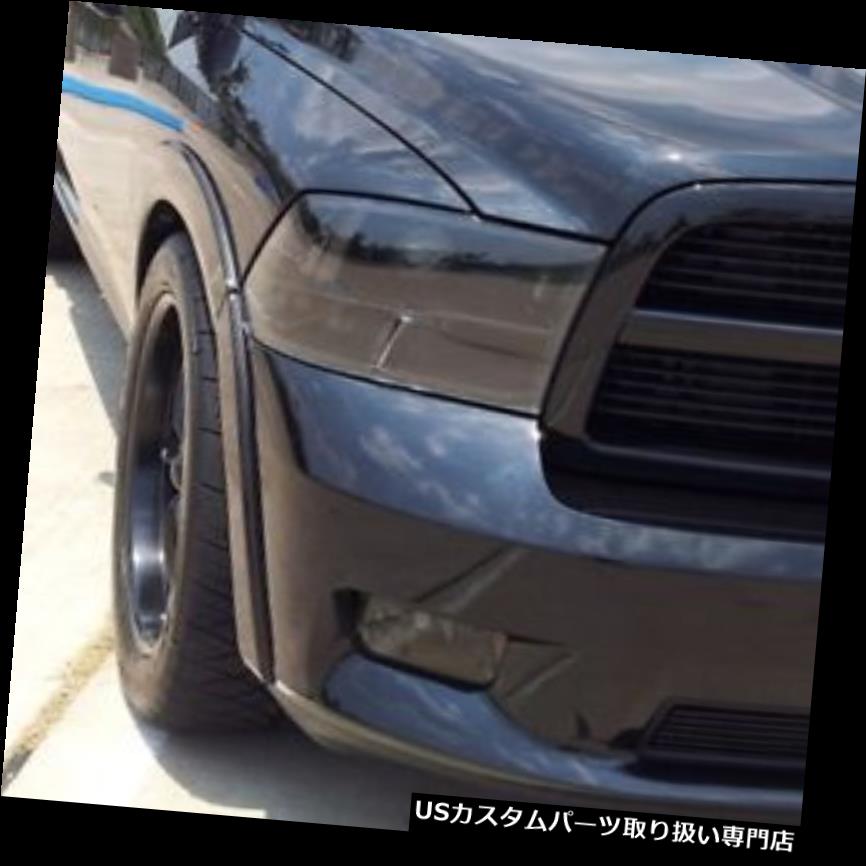 ヘッドライトカバー 09-17 DODGE RAMスモークヘッドライトプリセット色合いカバーオーバーレイ 09-17 DODGE RAM SMOKE HEAD LIGHT PRECUT TINT COVER SMOKED OVERLAYS 【並行輸入品】