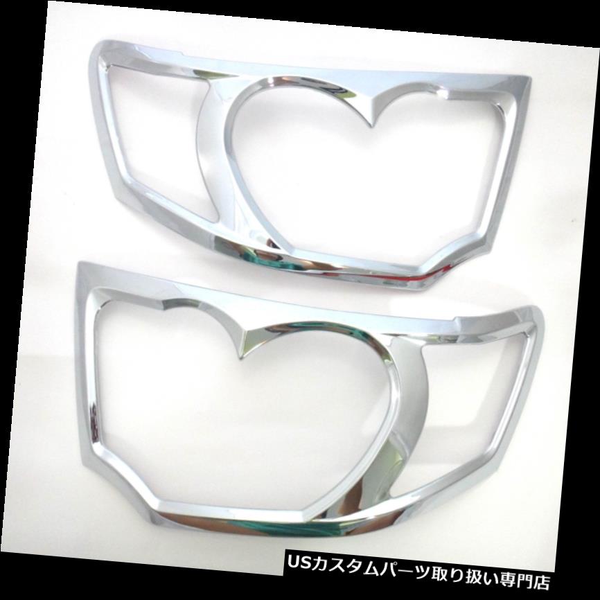 ヘッドライトカバー クロムフロントヘッドランプライトカバーフィット三菱モンテロパジェロスポーツ2010年14 Chrome Front Head Lamp Light Cover Fits Mitsubishi Montero Pajero Sport 2010 14 【並行輸入品】