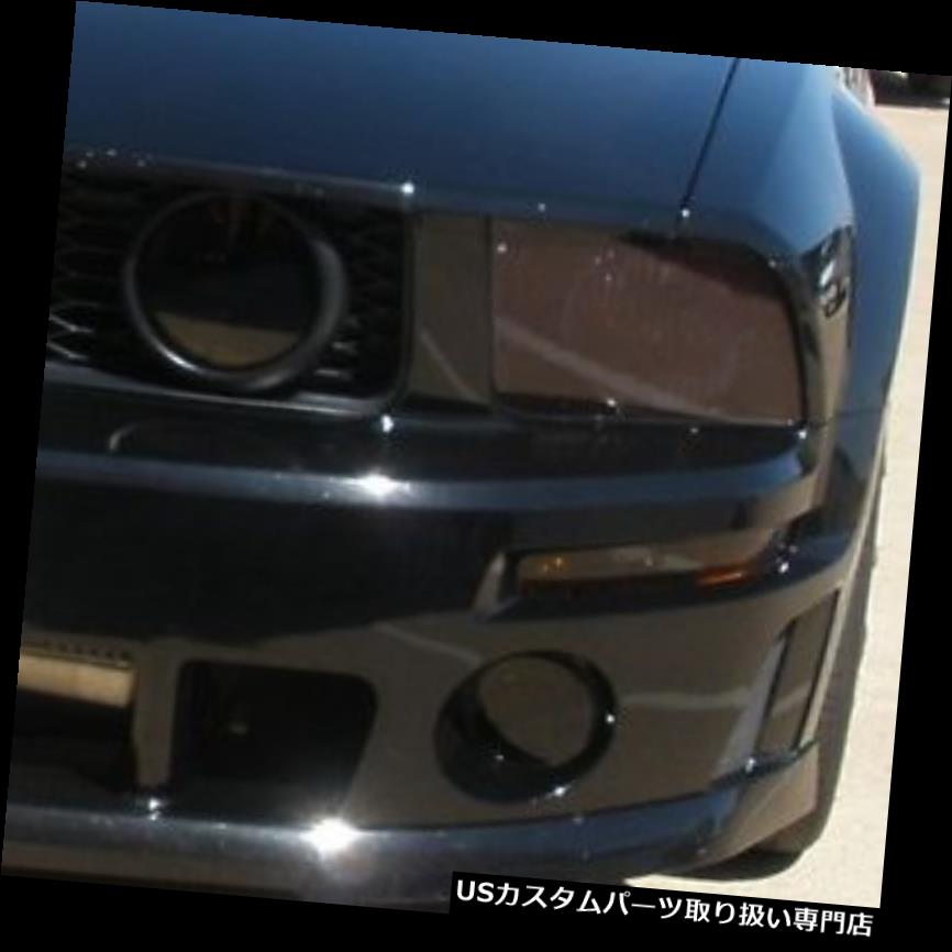 ヘッドライトカバー 05-09フォードマスタングスモークヘッドライトプリントティントカバーオーバーレイ 05-09 FORD MUSTANG SMOKE HEAD LIGHT PRECUT TINT COVER SMOKED OVERLAYS 【並行輸入品】