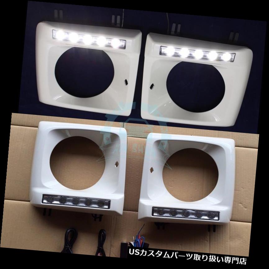 ヘッドライトカバー ベンツW463 Gクラス用LED DRL付き1ペアホワイトクロームメッキヘッドライトランプカバー 1Pair White Chromed Head Light Lamp Covers with LED DRL For Benz W463 G-Class 【並行輸入品】｜カスタムパーツ WORLD倉庫 76,351円