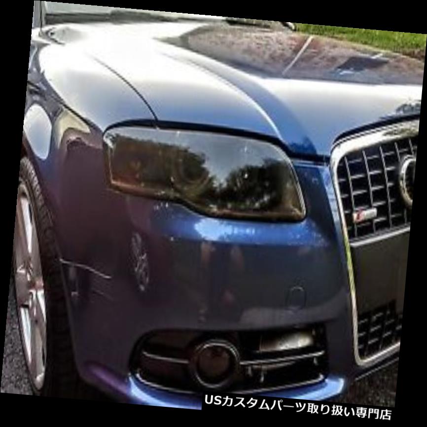 ヘッドライトカバー 06-08アウディA4 S4スモークヘッドライトカットティントカバーカバーオーバーレイ 06-08 AUDI A4 S4 SMOKE HEAD LIGHT PRECUT TINT COVER SMOKED OVERLAYS 【並行輸入品】