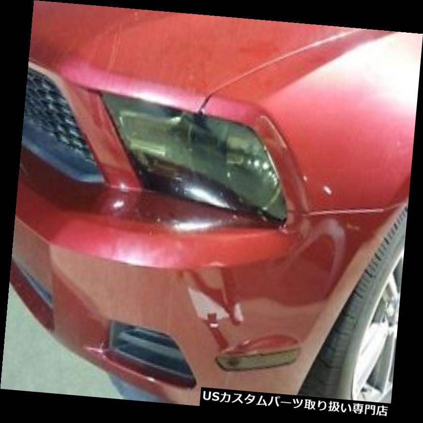 ヘッドライトカバー 10-14フォードマスタングスモークヘッドライトプレティントティントカバーオーバーレイ 10-14 FORD MUSTANG SMOKE HEAD LIGHT PRECUT TINT COVER SMOKED OVERLAYS 【並行輸入品】