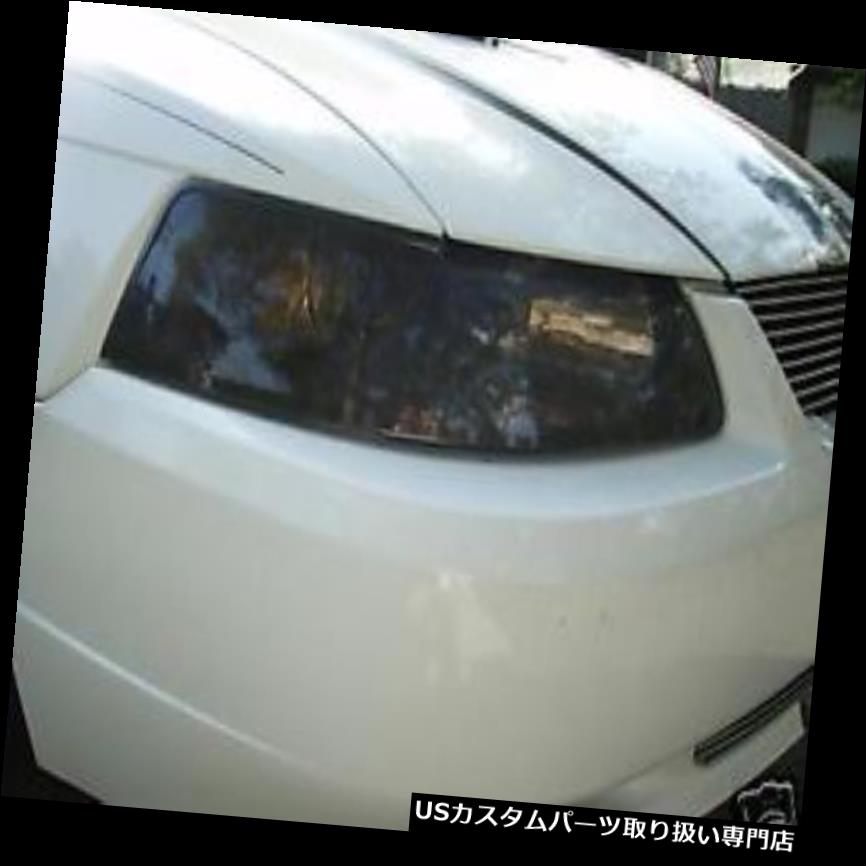 ヘッドライトカバー 99-04フォードマスタングスモークヘッドライトカットティントカバーオーバーレイ 99-04 FORD MUSTANG SMOKE HEAD LIGHT PRECUT TINT COVER SMOKED OVERLAYS 【並行輸入品】