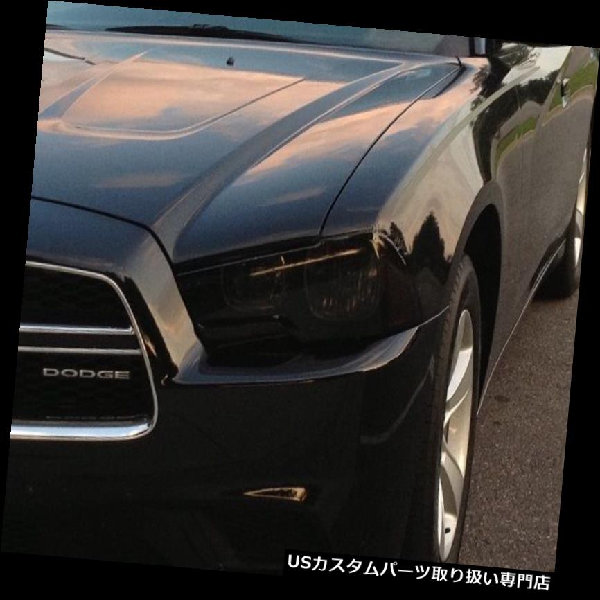ヘッドライトカバー 2011-2014 DODGE CHARGERスモークヘッドライトプリセット色合いカバーオーバーレイ 2011-2014 DODGE CHARGER SMOKE HEAD LIGHT PRECUT TINT COVER SMOKED OVERLAYS 【並行輸入品】