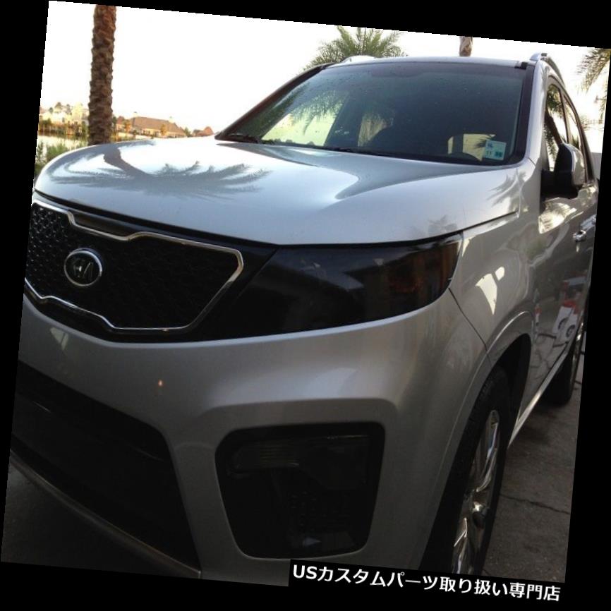 ヘッドライトカバー 11-14ソレントヘッドライト用のスモークティントカバースモークオーバーレイ 11-14 PRECUT SMOKE TINT COVER SMOKED OVERLAYS FOR SORENTO HEAD LIGHT 【並行輸入品】
