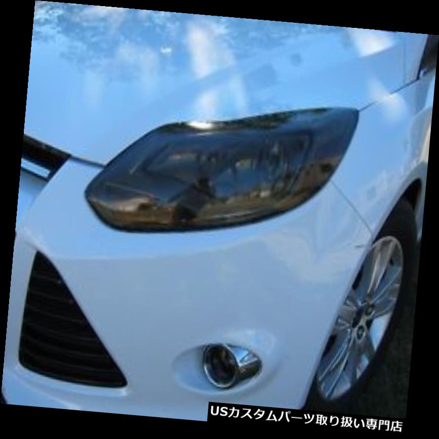 ヘッドライトカバー 2012-2014 FORD FOCUSスモークヘッドライトカットティントカバーカバーオーバーレイ 2012-2014 FORD FOCUS SMOKE HEAD LIGHT PRECUT TINT COVER SMOKED OVERLAYS 【並行輸入品】