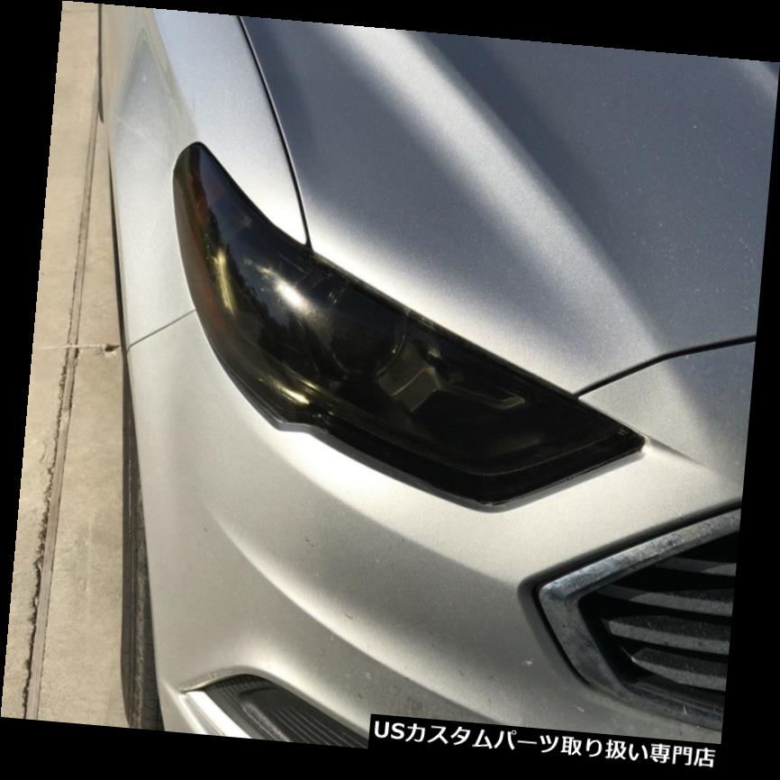 ヘッドライトカバー 2017 2018フォードフュージョンスモークヘッドライトプレティントカラーカバースモークオーバーレイ 2017 2018 FORD FUSION SMOKE HEAD LIGHT PRECUT TINT COVER SMOKED OVERLAYS 【並行輸入品】