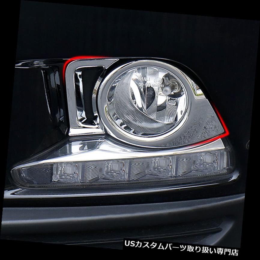 ヘッドライトカバー トヨタクルーガー14-16クロームフロントヘッドフォグランプランプカバートリムGranish用フィット Fit For Toyota Kluger 14-16 Chrome Front Head Fog Light Lamp Cover Trim Granish 【並行輸入品】