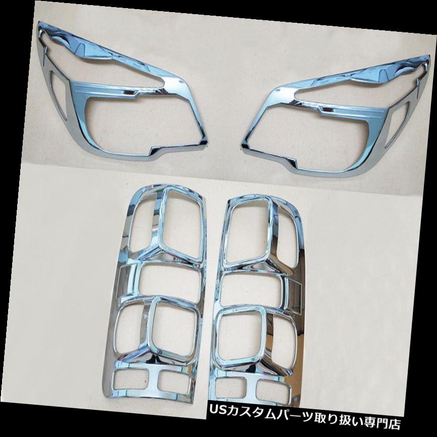ヘッドライトカバー セットクロームヘッドライトテールライトカバートリムシボレーホルダーコロラドRG 12 - 16 SET CHROME HEAD LIGHT TAIL LIGHT COVER TRIM CHEVROLET HOLDEN COLORADO RG 12 - 16 【並行輸入品】
