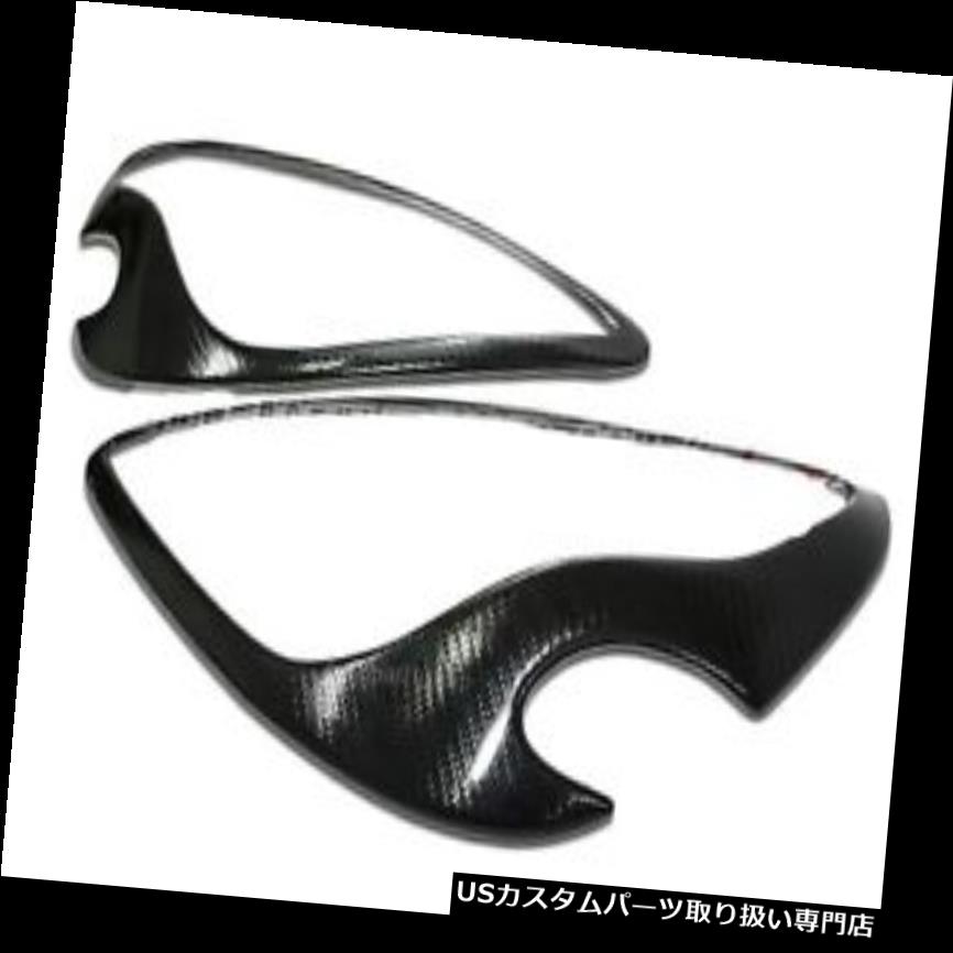 ヘッドライトカバー ホンダジャズフィット03-06ハッチバック用カーボンルックヘッドライトカバートリム2個フィット Carbon Look Head Light Cover Trim 2pcs Fit For Honda Jazz Fit 03-06 Hatchback 【並行輸入品】