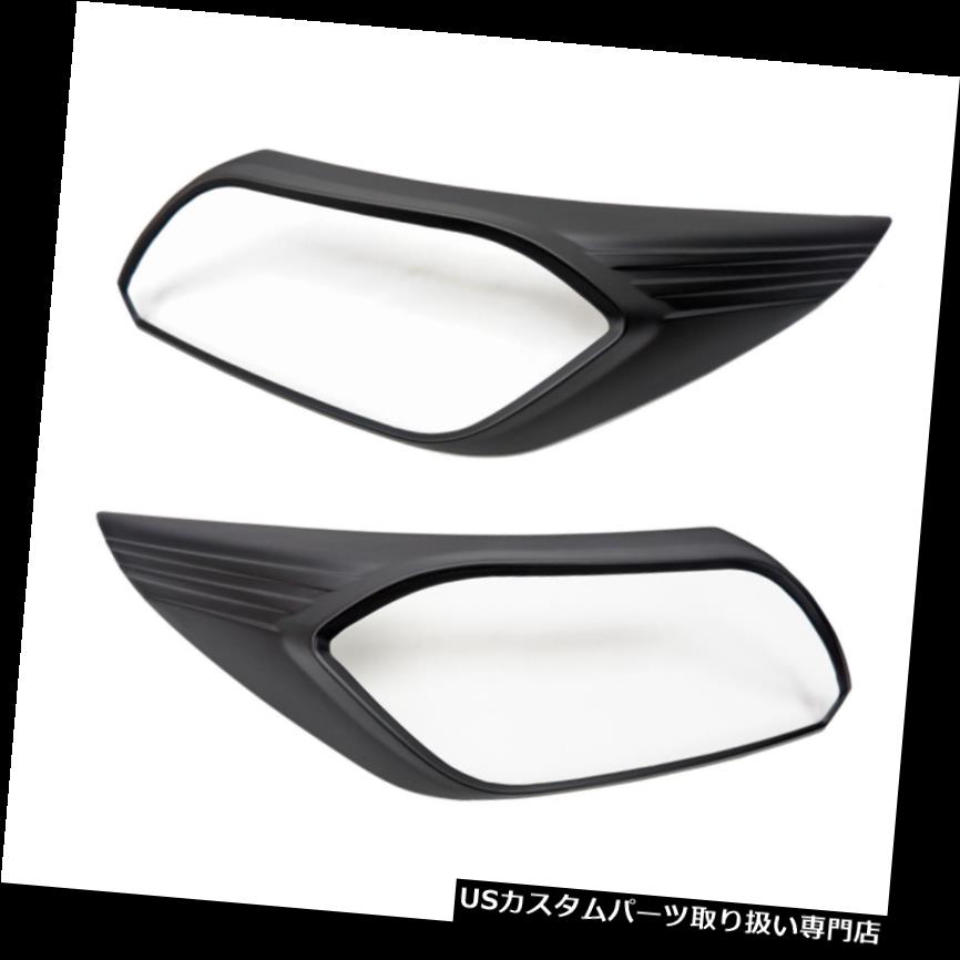 ヘッドライトカバー ヘッドランプライトカバーマットブラックシボレーコロラドトレイルブレイザー2016 2018用 Head Lamp Light Cover Matte Black For Chevrolet Colorado Trailblazer 2016 2018 【並行輸入品】
