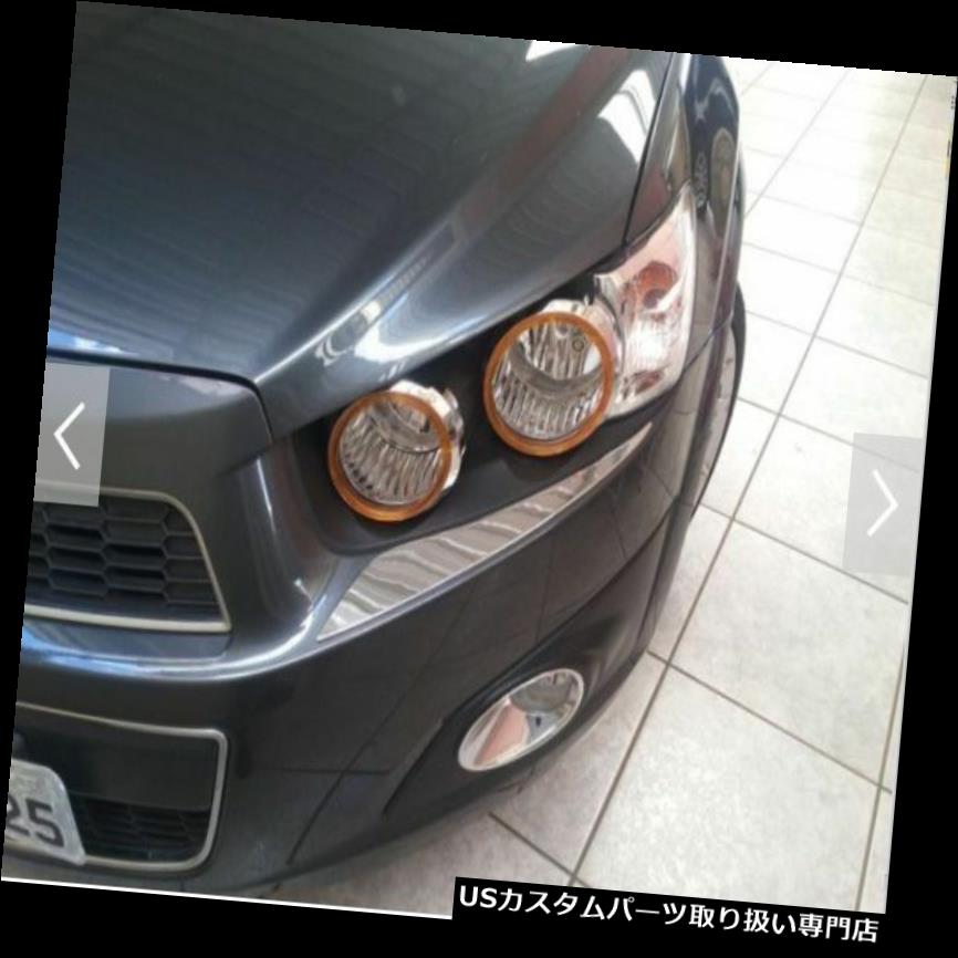 ヘッドライトカバー FOR CHEVROLET SONIC 2012 4ドアハッチバックオレンジヘッドランプライトカバートリム FOR CHEVROLET SONIC 2012 4DOOR HATCHBACK ORANGE HEAD LAMP LIGHT COVER TRIM 【並行輸入品】
