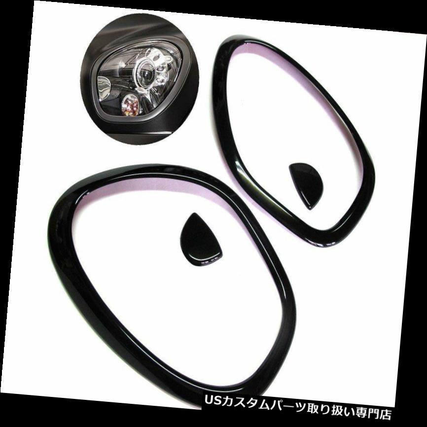 ヘッドライトカバー 光沢のあるブラックヘッドライトトリムオーバーレイカバー10?16 MINI COUNTRYMAN R60 Glossy Black Head Light Trim Overylay Cover for 10~16 MINI COUNTRYMAN R60 【並行輸入品】
