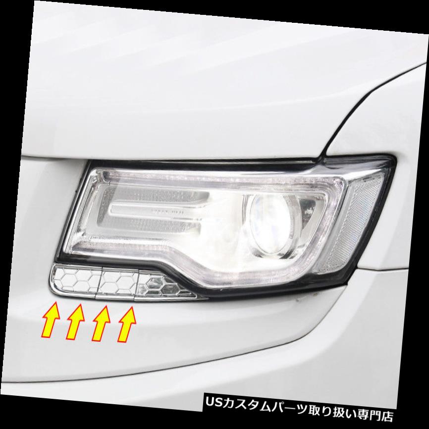 ヘッドライトカバー ジープグランドチェロキー2014-2016用ヘッドライトまぶた装飾カバートリム6本 Head Light Eyelid Decoration Cover Trim 6pcs For Jeep Grand Cherokee 2014-2016 【並行輸入品】