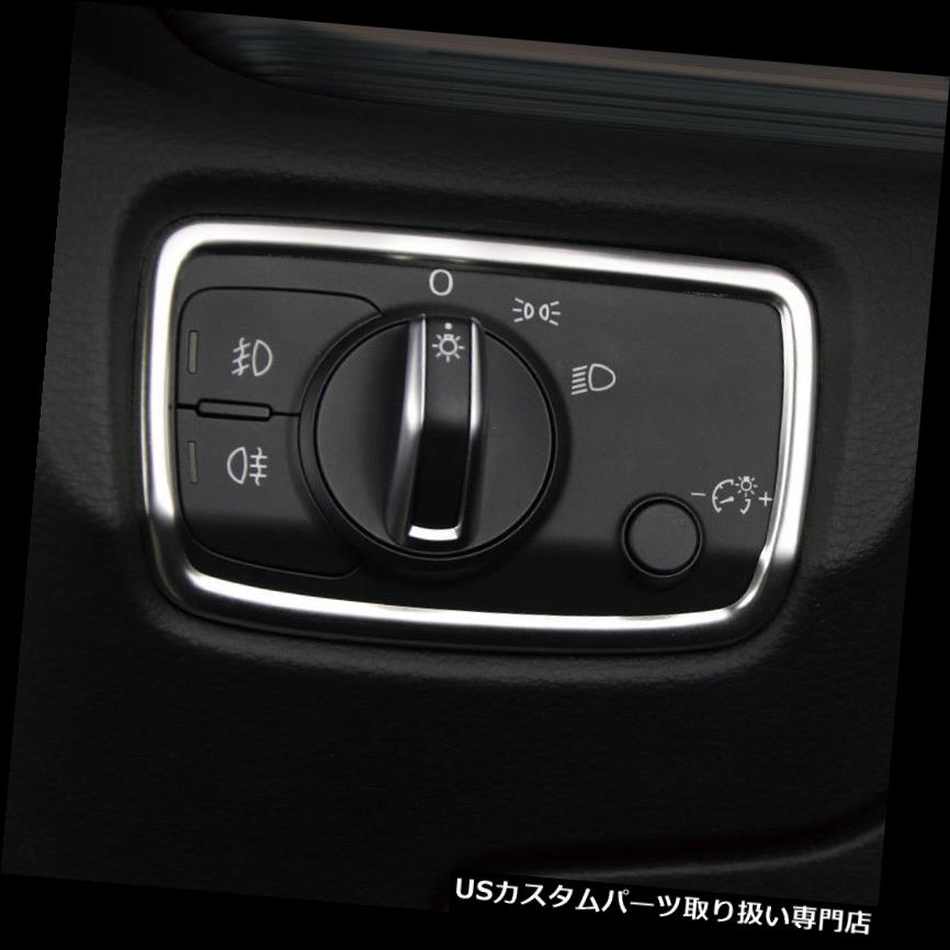 ヘッドライトカバー Audi Q2 2016 - 2018のための鋼鉄クロム前部ヘッドライトスイッチカバートリム1pcs Steel Chrome Front Head Light Switch Cover Trim 1pcs For Audi Q2 2016 - 2018 【並行輸入品】
