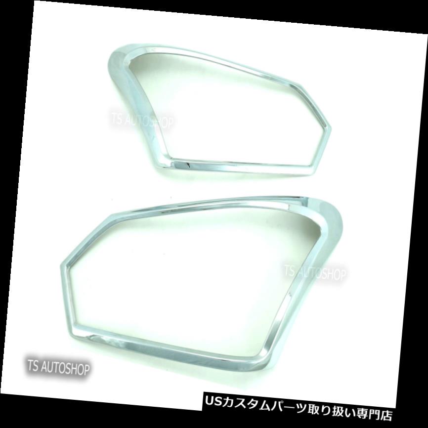 ヘッドライトカバー いすゞD-マックスDmax改装2016 17 4×2 4×4クロームヘッドランプライトカバートリム For Isuzu D-Max Dmax Facelift 2016 17 4x2 4x4 Chrome Head Lamp Light Cover Trim 【並行輸入品】