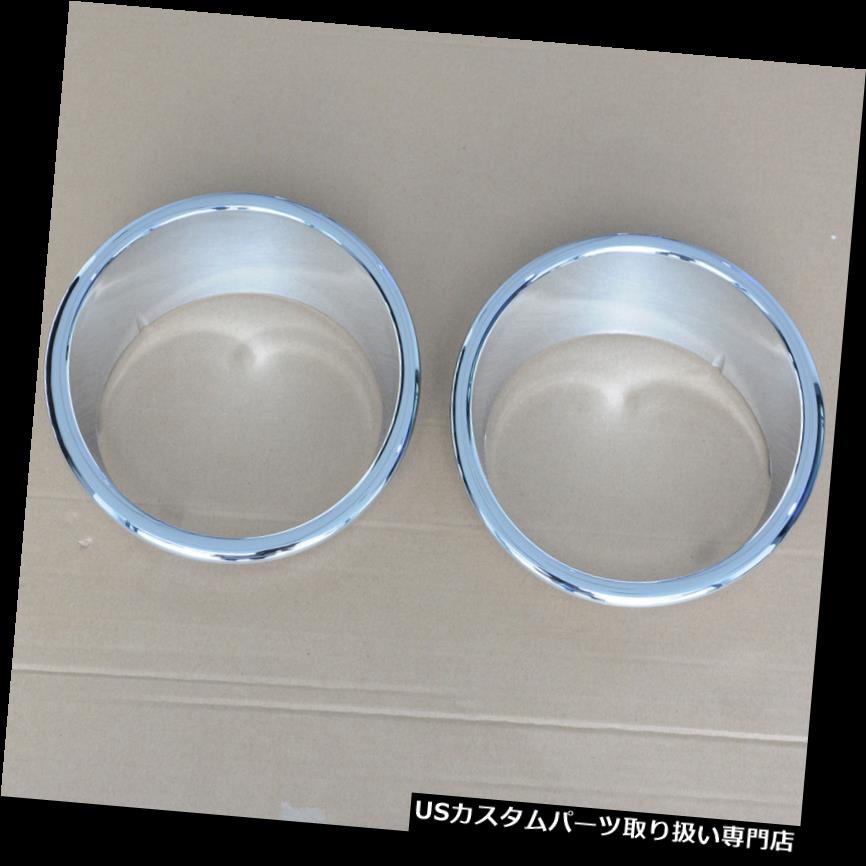 ヘッドライトカバー AM1 2xクロームベゼルフロントヘッドライトカバーリングトリム07-2015ジープラングラー AM1 2x Chrome Bezels Front Head Light Covers Ring Trim For 07-2015 Jeep Wrangler 【並行輸入品】