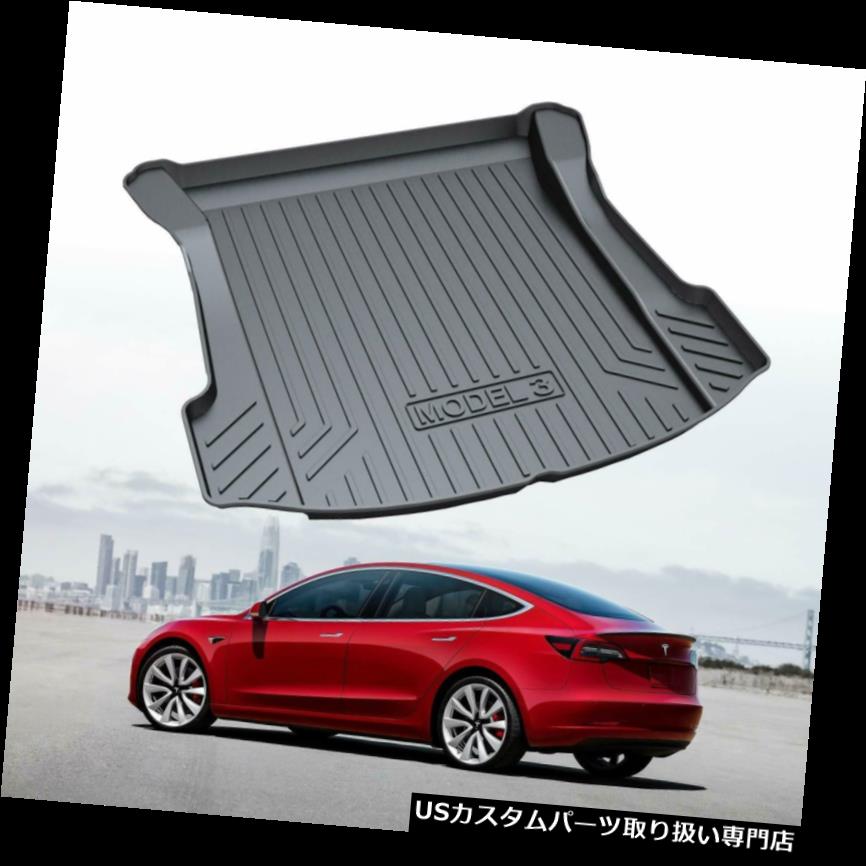 フロアマット テスラModel3貨物ライナー後部貨物トレイトランクフロアマットブラックラバー防水 Tesla Model3 Cargo Liner Rear Cargo Tray Trunk Floor Mat Black Rubber Waterproof 【並行輸入品】