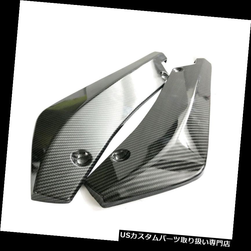 USカナード 2PCSユニバーサルカーボンファイバーリアバンパーリップディフューザースプリッターカナードプロテクター 2PCS Universal Carbon Fiber Rear Bumper Lip Diffuser Splitter Canard Protector 【並行輸入品】