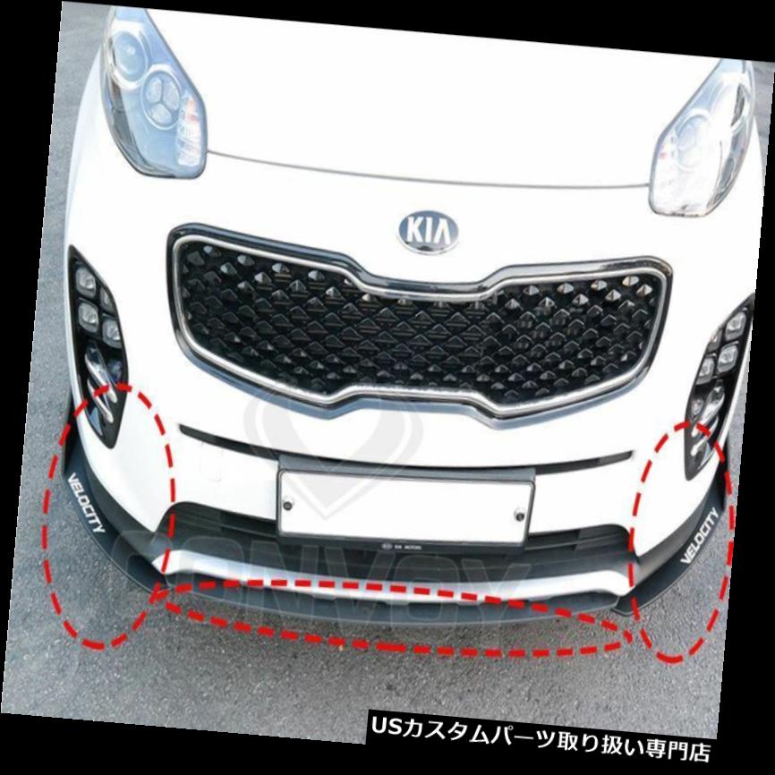 USカナード KIA Sportage QL 2017 2018用フロントカナード+フロントカップウィングキット - レッドデカール Front Canard + Front Cup Wing Kit for KIA Sportage QL 2017 2018 - Red Decal 【並行輸入品】