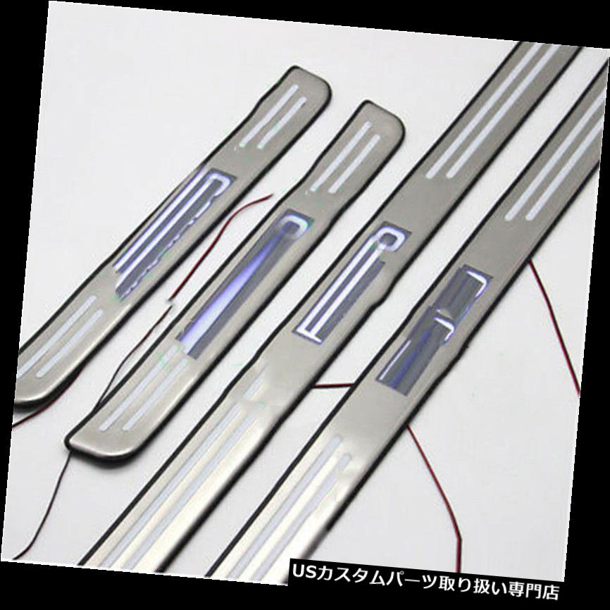 ペダルトヨタプラドFJ12003-09ドアプレートしきい値ペダルウェルカムパネル(LED付)ForToyotaPradoFJ12003-09DoorPlateThresholdPedalWelcomePanelwithLED