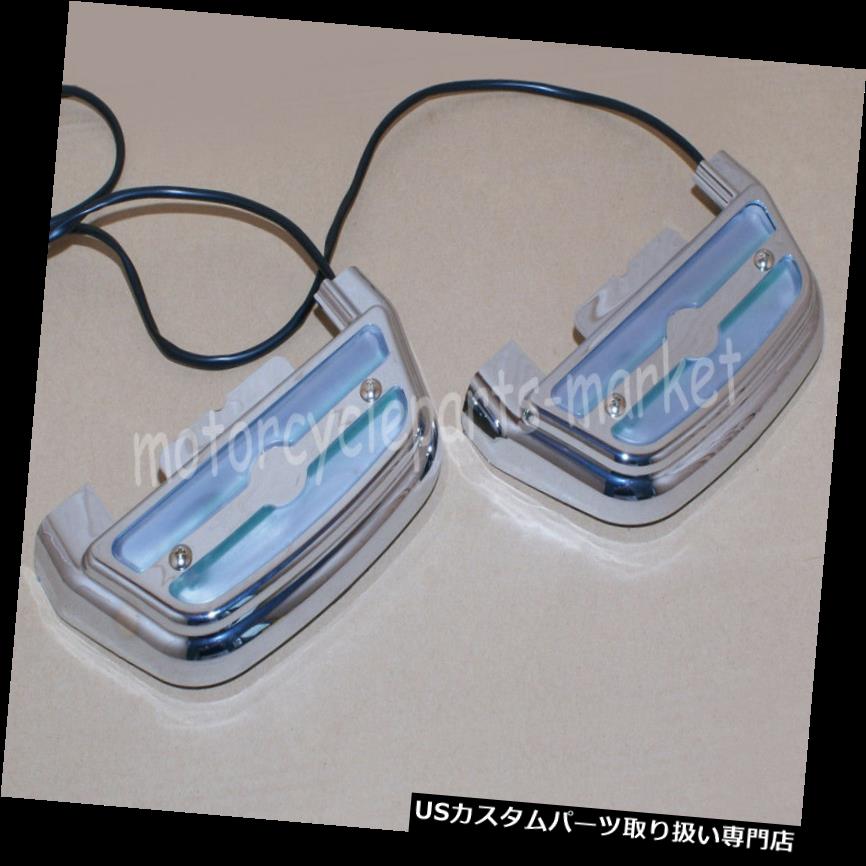 トライク カバー ハーレーツーリングトライク用レッドライト助手席フットボードフロアボードカバー Led Red Light passenger footboard floorboard cover For Harley Touring Trike New 【並行輸入品】