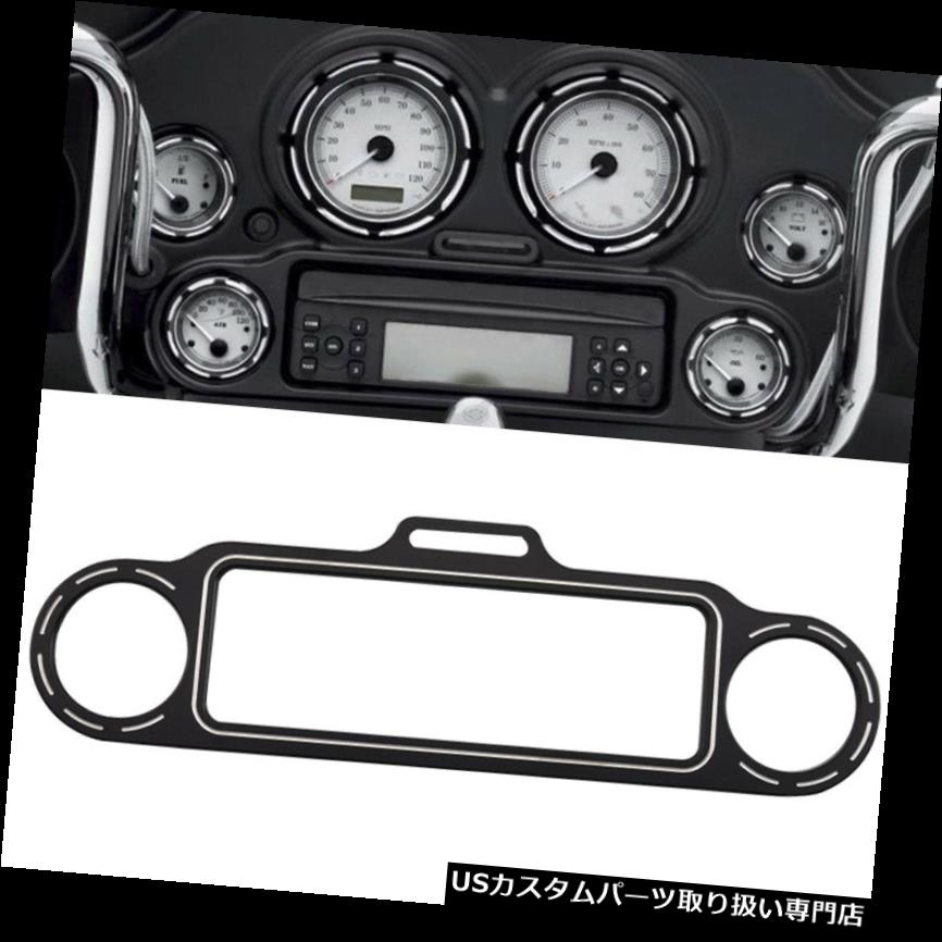 トライク カバー ハーレーエレクトラグライドツーリングトライク96-13用ブラックステレオアクセントトリムリングカバー Black Stereo Accent Trim Ring Cover For Harley Electra Glide Touring Trike 96-13 【並行輸入品】