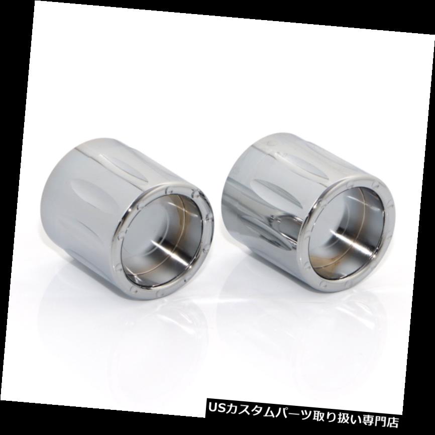 トライクカバー2本クロームフロントアクスルナットカバーキャップハーレーソフテイルダイナVロッドツーリングトライク2PcsChromeFrontAxleNutCoverCapForHarleySoftailDynaV-RodTouringTrike