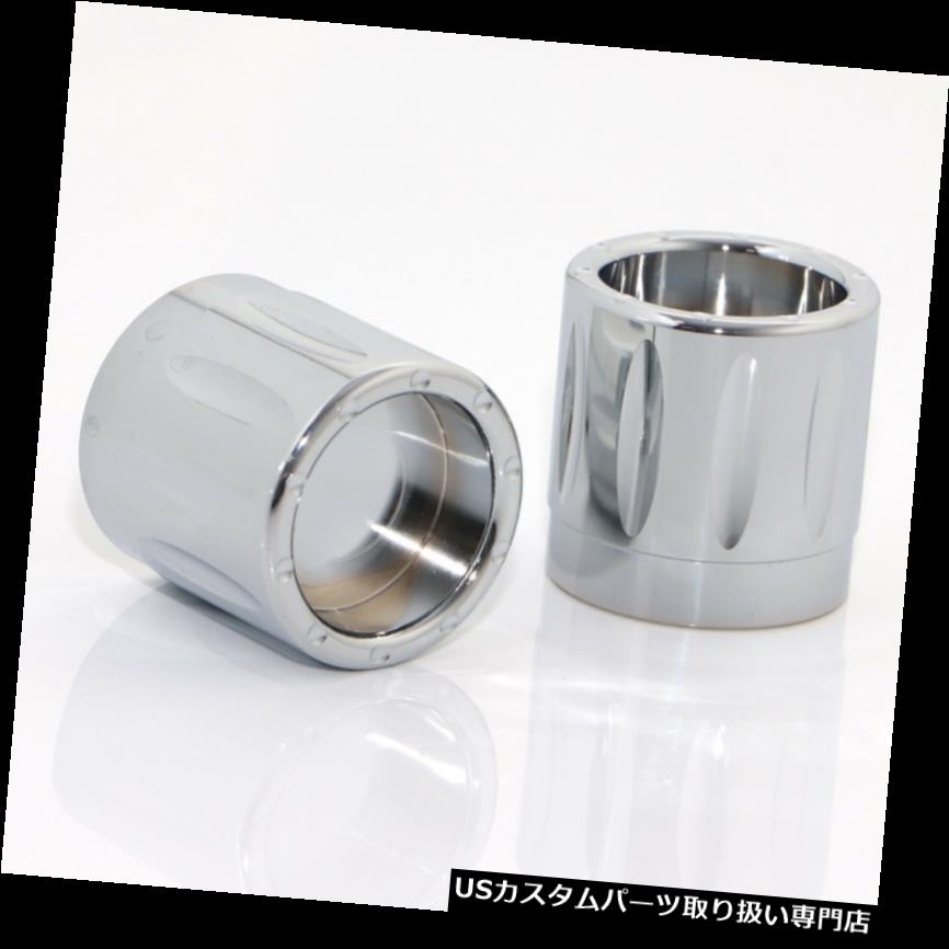 トライクカバー2本クロームフロントアクスルナットカバーキャップハーレーソフテイルダイナVロッドツーリングトライク2PcsChromeFrontAxleNutCoverCapForHarleySoftailDynaV-RodTouringTrike