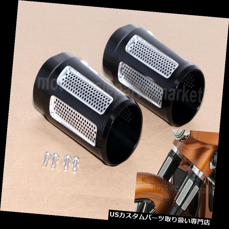 トライク カバー ハーレーツーリングトライク1986-2013用黒密な穴フォークブーツスライダーカバー牛 Black Dense Holes Fork Boot Slider Cover Cow For Harley Touring Trike 1986-2013 【並行輸入品】 36,322円