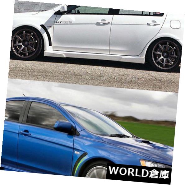 フェンダー 1セットフロントフェンダーサイドベントメッシュカバートリムフィット三菱ランサー2008-2015 1 Set Front Fender Side Vent Mesh Cover Trim Fit For Mitsubishi Lancer 2008-2015 【並行輸入品】