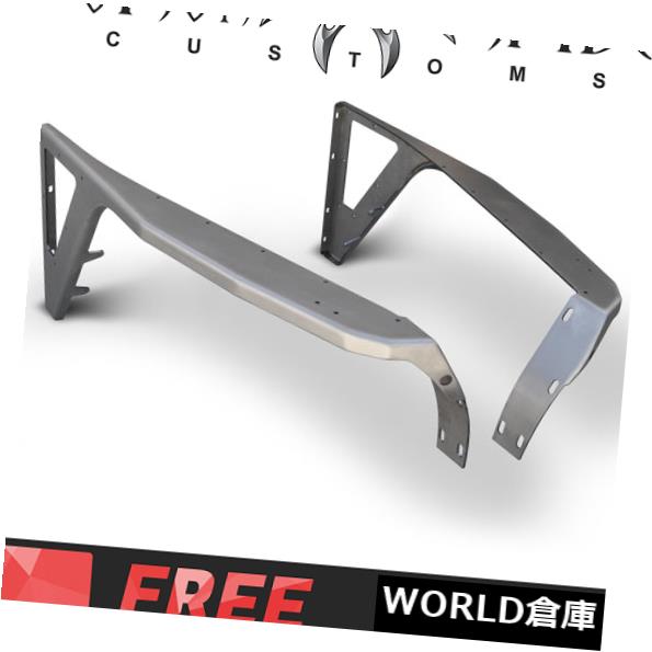 フェンダー 87-95ジープラングラーYJのための毒スパイダーディフェンダーフロントネガティブフレア鋼 Poison Spyder Defender Front Negative Flares Steel For 87-95 Jeep Wrangler YJ 【並行輸入品】
