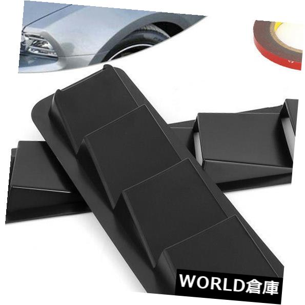 USフードベントトリム 2本ユニバーサルカーボンネットフードベントルーバー冷却パネルトリムマットブラックABS 2Pcs Universal Car Bonnet Hood Vent Louver Cooling Panel Trim Matte Black ABS 【並行輸入品】