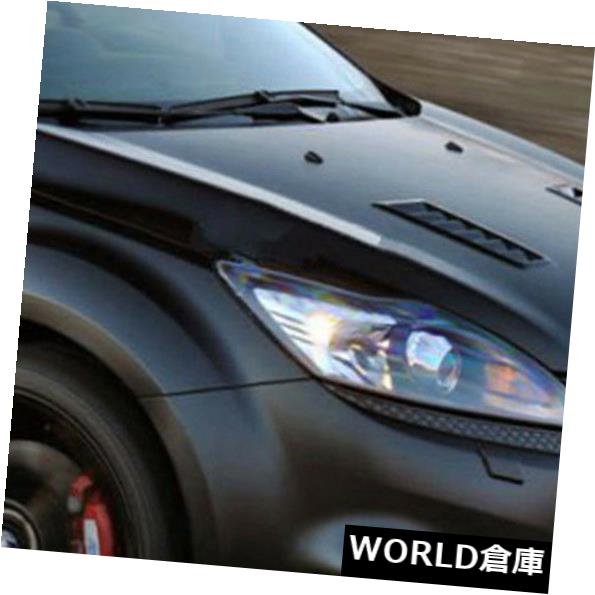 2pc Universal Car Auto Engine Hood Vent Vents Louver Trim ABS Black 16.7x4.5/'/'