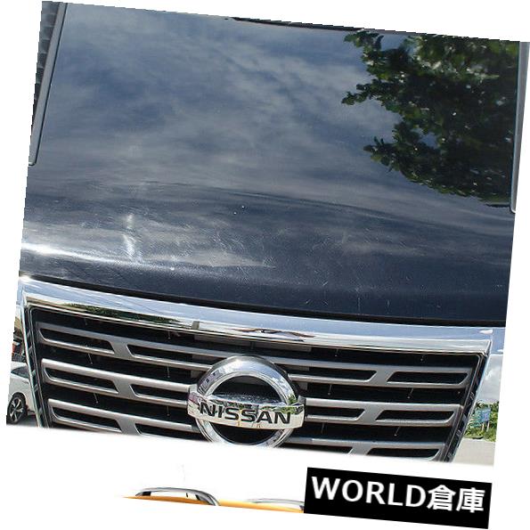 USフードベントトリム 日産NP300ナバラ2014年 - 2017年用ボンネットフードスクープベントカバーV5トリムブラック Bonnet Hood Scoop Vent Cover V5 Trim Black For Nissan NP300 Navara 2014 - 2017 【並行輸入品】