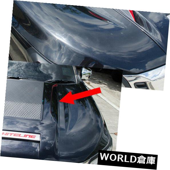 USフードベントトリム ボンネットフードスクープベントカバーV4トリムブラックフィット日産NP300ナバラ2014 - 2017 Bonnet Hood Scoop Vent Cover V4 Trim Black Fits Nissan NP300 Navara 2014 - 2017 【並行輸入品】
