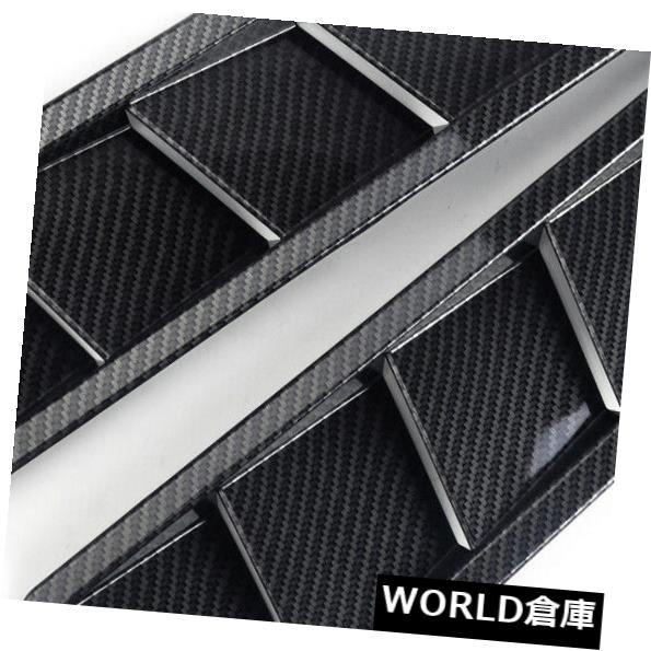 USフードベントトリム 2xカーボンファイバールックフードベントルーバー冷却パネルトリムABSforユニバーサルカー 2x Carbon Fiber Look Hood Vent Louver Cooling Panel Trim ABSfor Universal Car 【並行輸入品】
