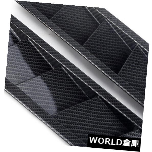 USフードベントトリム 2本ユニバーサルABSカーボンファイバールックフードベントルーバー冷却パネルトリム 2pcs Universal ABS Carbon Fiber Look Hood Vent Louver Cooling Panel Trim 【並行輸入品】
