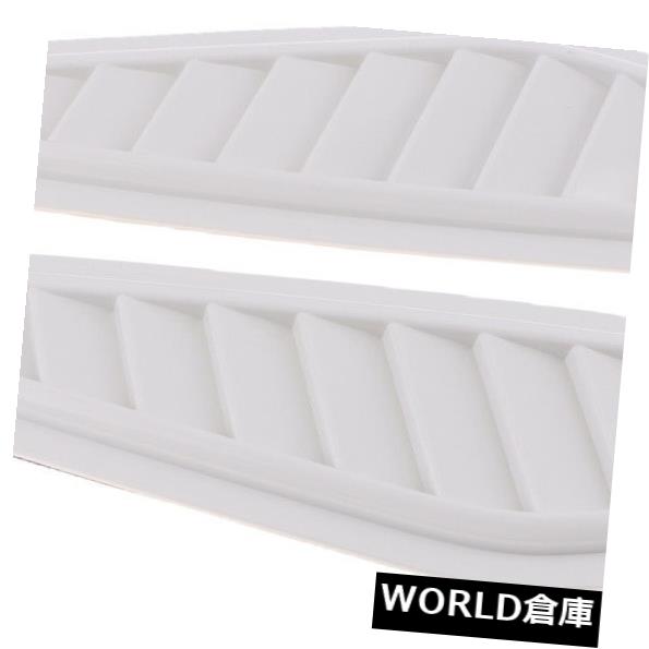 USフードベントトリム ペアカーエアーフローベントカバートリムフードインテーク冷却パネルステッカーホワイト Pair Car Air Flow Vent Cover Trim Hood Intake Cooling Panel Stickers White 【並行輸入品】