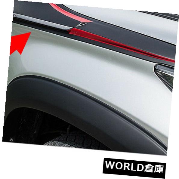 USフードベントトリム 三菱パジェロモンテロスポーツ2016 - 17用サイドベントフードトリムガーニッシュブラック Side Vent Hood Trim Garnish Black For Mitsubishi Pajero Montero Sport 2016 - 17 【並行輸入品】