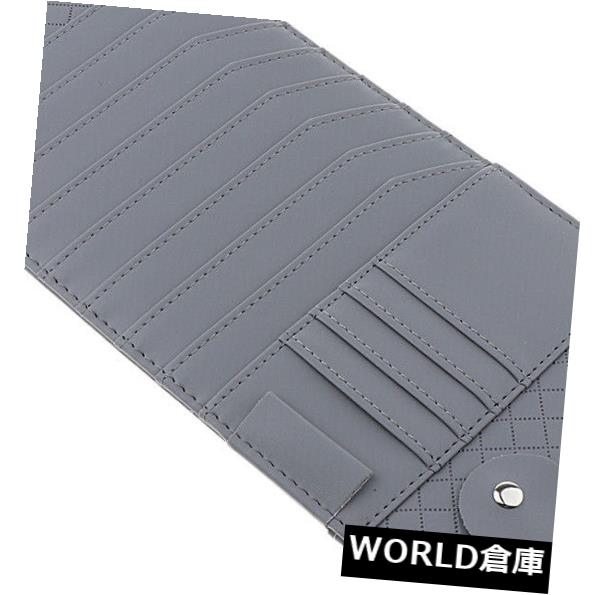 USサンバイザー 車のインテリアサンバイザー多機能PUレザーグレーCDフォルダーポケット Car Interior Sun Visor Multifunction PU Leather Gray CD Folder Pocket 【並行輸入品】