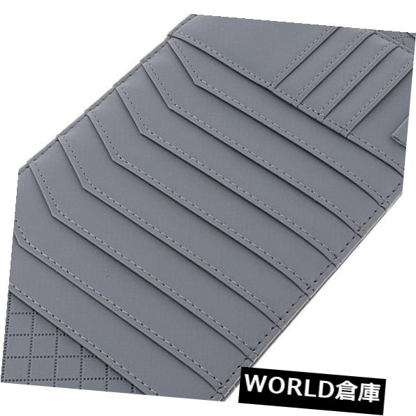 USサンバイザー 車のインテリアサンバイザーグレー多機能レザーDVDケースCDフォルダーポケット Car Interior Sun Visor Gray Multifunction Leather DVD Case CD Folder Pocket 【並行輸入品】