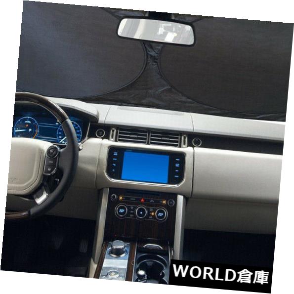 USサンバイザー 車のシールドカバー折りたたみ式バイザーUVブロックフロントリアウインドシールドウィンドウ日よけ Car Shield Cover Foldable Visor UV Block Front Rear Windshield Window Sun Shade 【並行輸入品】
