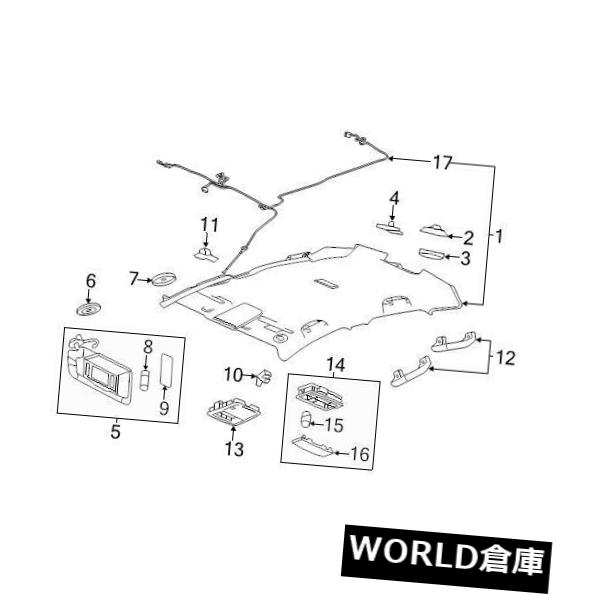 USサンバイザー ブランド新製品GM OEM SUN VISOR＃13333362 BRAND NEW GENUINE GM OEM SUN VISOR #13333362 【並行輸入品】